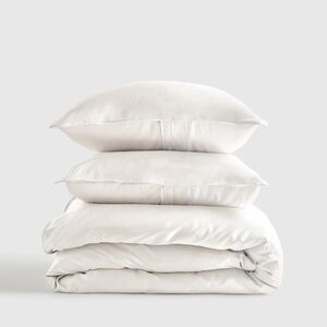 New QUINCE Bamboo Duvet Cover Set King/Cal King White
